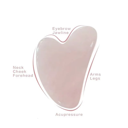 Gentle Face Scraping Massager Sculpting Rose Quartz Gua Sha Portable Mini Heart Rose Quartz Gua Sha Self Care Beauty Tool