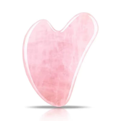 Gentle Face Scraping Massager Sculpting Rose Quartz Gua Sha Portable Mini Heart Rose Quartz Gua Sha Self Care Beauty Tool