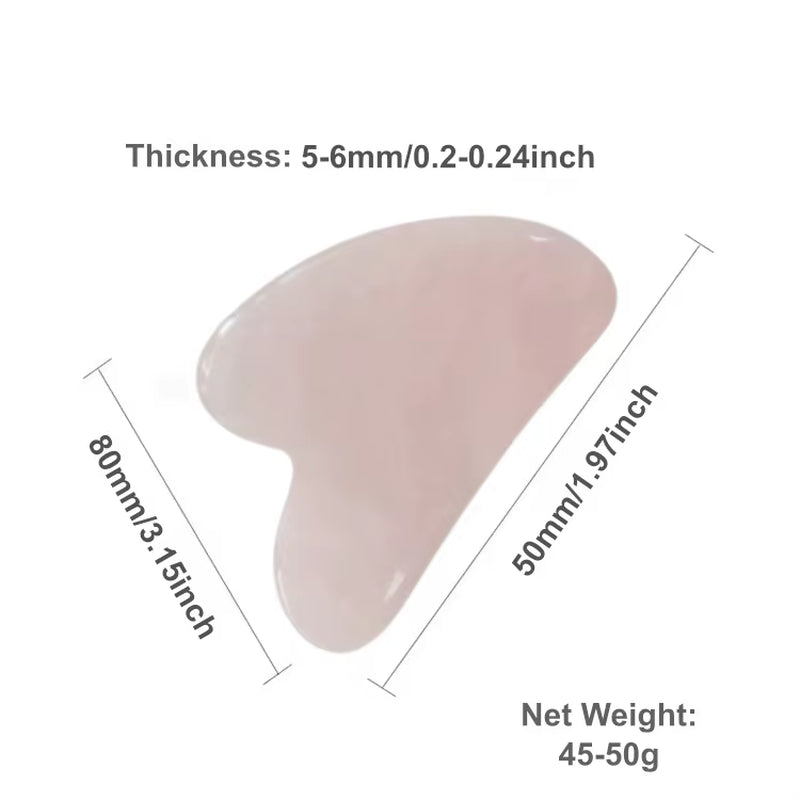 Gentle Face Scraping Massager Sculpting Rose Quartz Gua Sha Portable Mini Heart Rose Quartz Gua Sha Self Care Beauty Tool